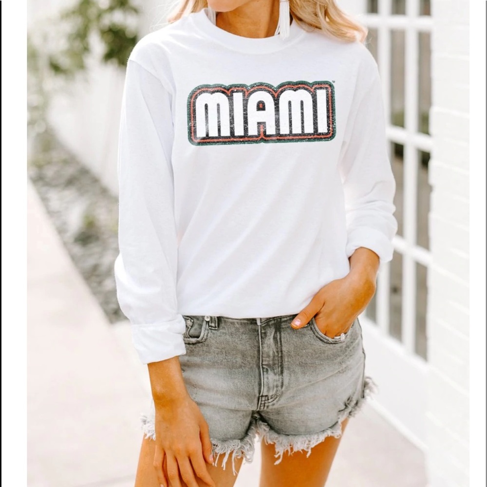 Miami / University of Miami long sleeve NWT Gameday Couture ladies Medium